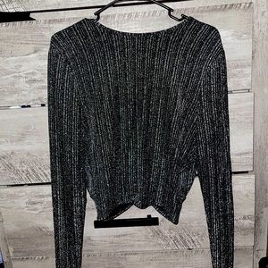 H &M Glittery  Low Back Croptop